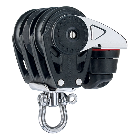 [HK-2612] HARKEN  40 mm Triple Ratchet Block — Swivel, Cam Cleat