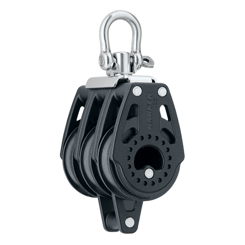 [HK-2641] HARKEN  40 mm Triple Block — Swivel, Becket 