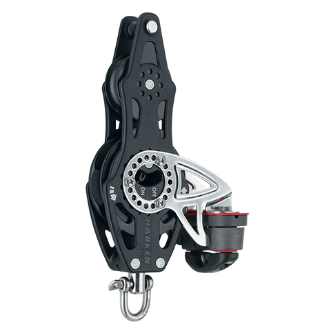 [HK-2697] HARKEN  75 mm Fiddle Ratchet Block — Swivel, Becket, Cam Cleat