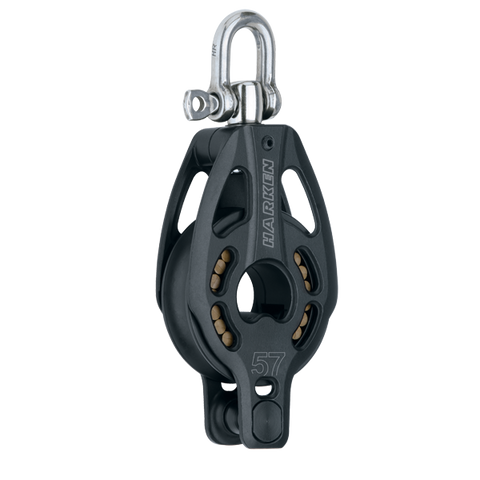 [HK-3216] HARKEN  57 mm Aluminum Block — Swivel, Becket 