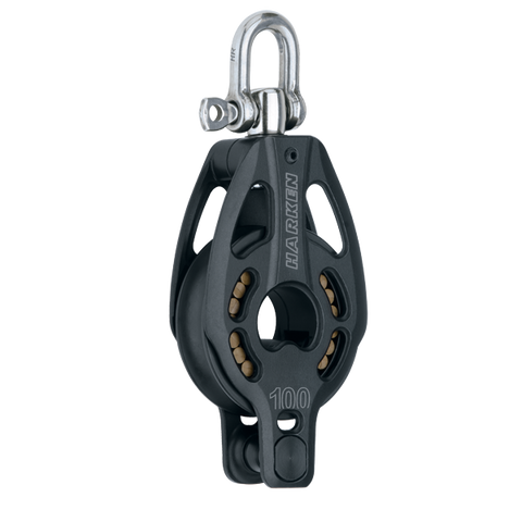 [HK-3247] HARKEN  100 mm Aluminum Block — Swivel, Becket 