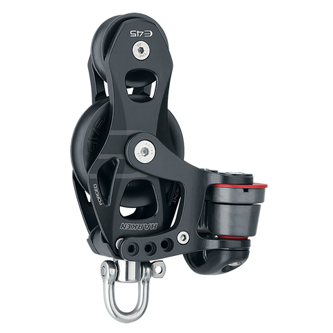 [HK-6235] HARKEN  45 mm Aluminum Element Fiddle Block — Swivel, Cam Cleat