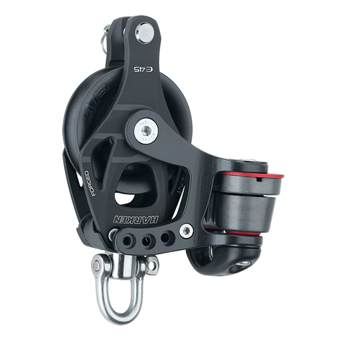 [HK-6236] HARKEN  45 mm Aluminum Element Block — Swivel, Becket, Cam Cleat