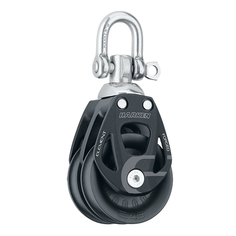 [HK-6238] HARKEN  45 mm Aluminum Element Double Block — Swivel